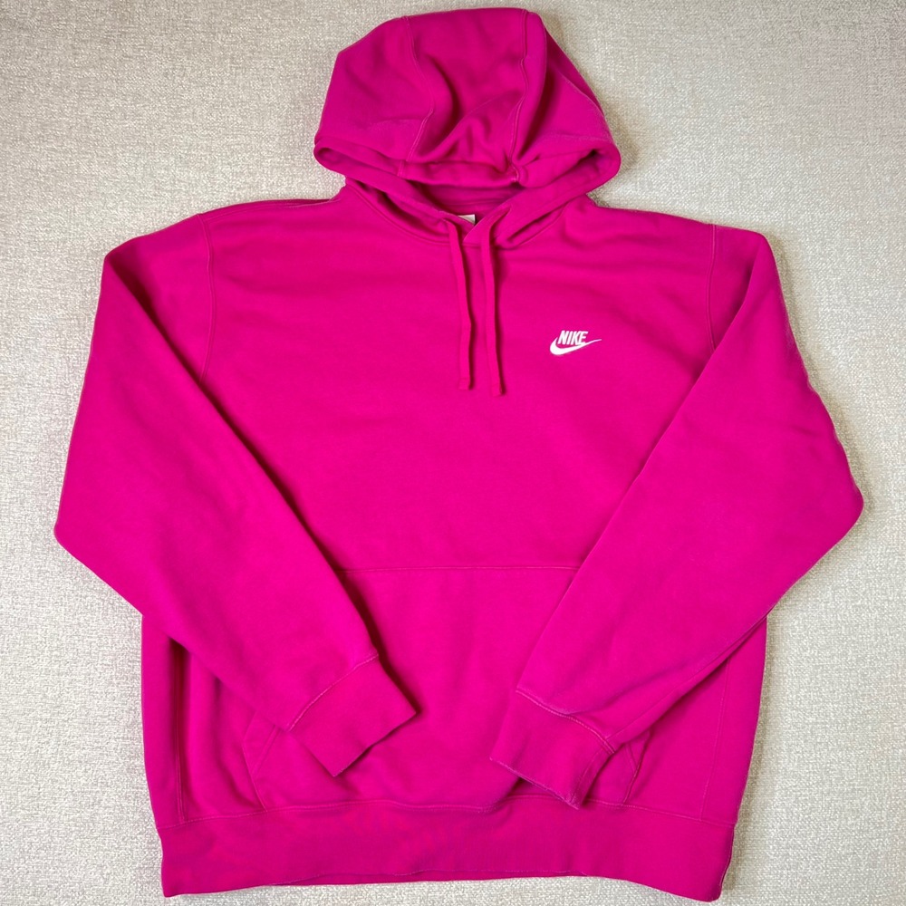 Nike Sportswear Club Fleece Hoodie Fuchsia Pink XL